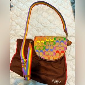 Coach rainbow signature bag